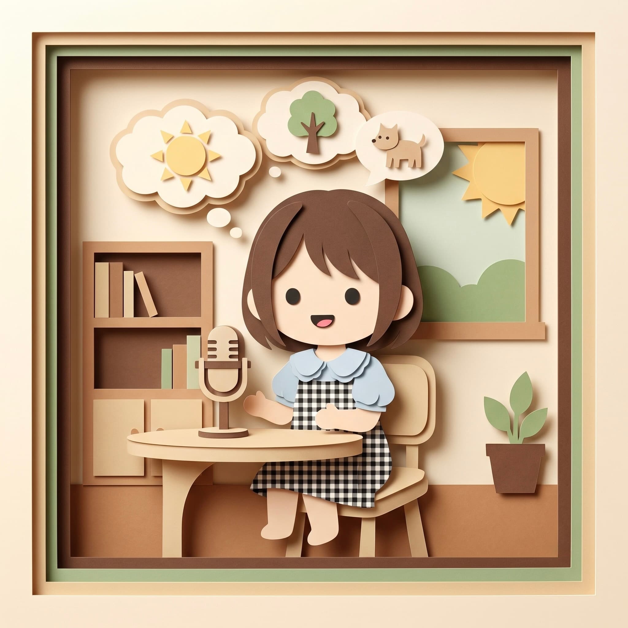 子どもが今日のできごとを話している様子のイラスト